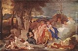 Sebastien Bourdon Bacchus and Ceres with Nymphs and Satyrs painting